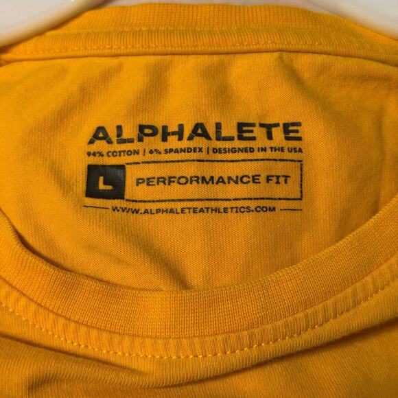 Alphalete Yellow Performance Tee -L - Picture 4 of 6